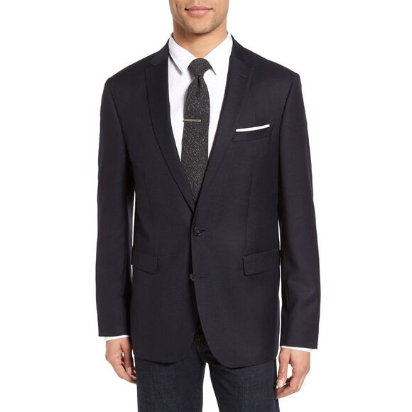 Sand Copenhagen Mens Sherman Hopsack Trim Fit Wool Blazer...